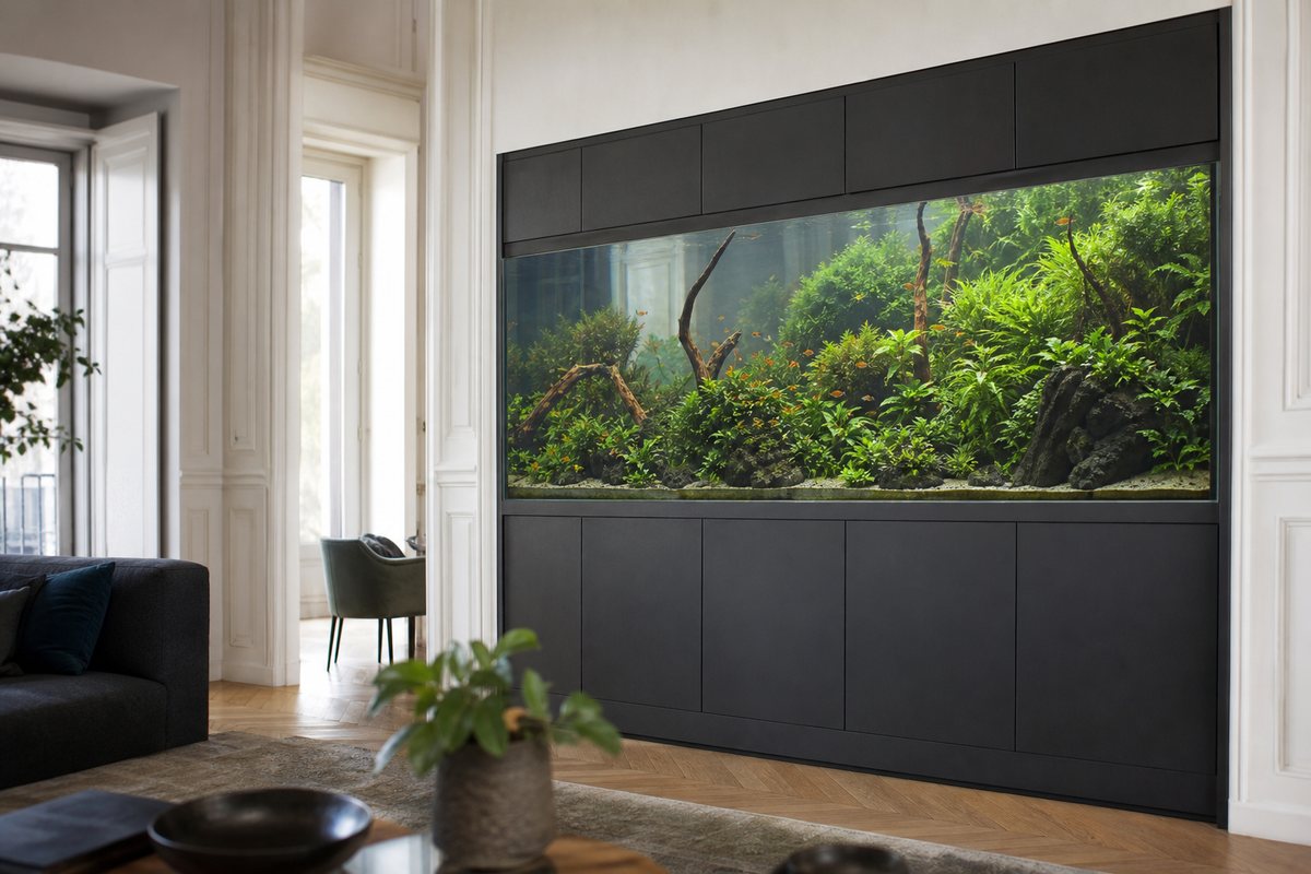 Un paysage dessiné sous l'eau